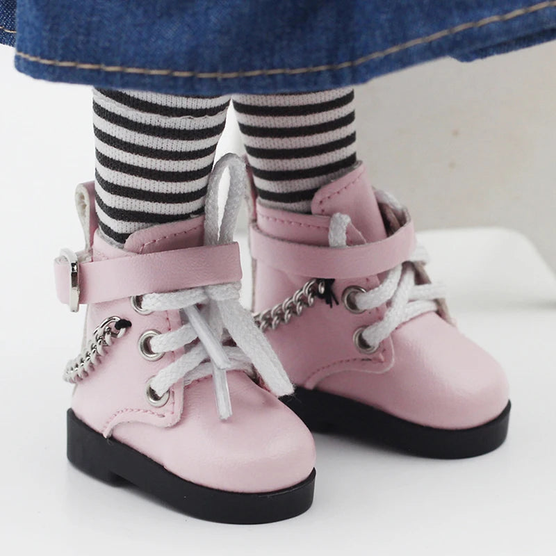 Mini Doll Shoes Chain Shoes High-top - HAND MADE